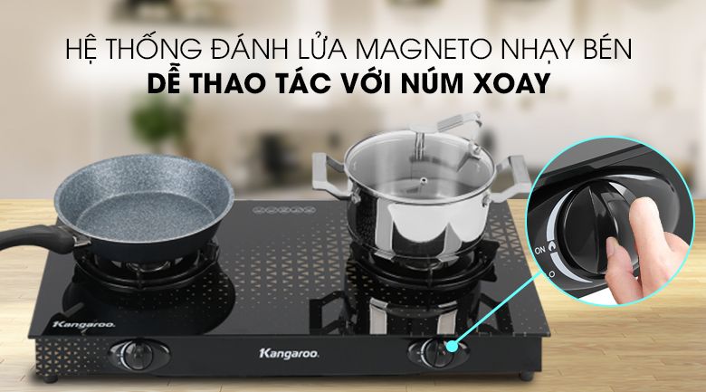 Bếp gas dương kính hai lò KG8G1C