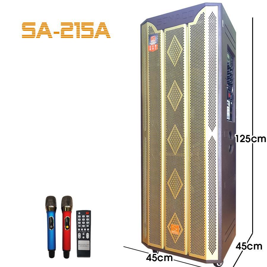 Loa kéo Sonaco SN-215A (2 x Bass 40, Bỏ Gỗ Sơn Sần)