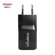 Cốc sạc VIVAN DD01 Củ Sạc 2 Cổng USB Thiết Kế Hình Khối 5V/2.4A (Màu Đen)