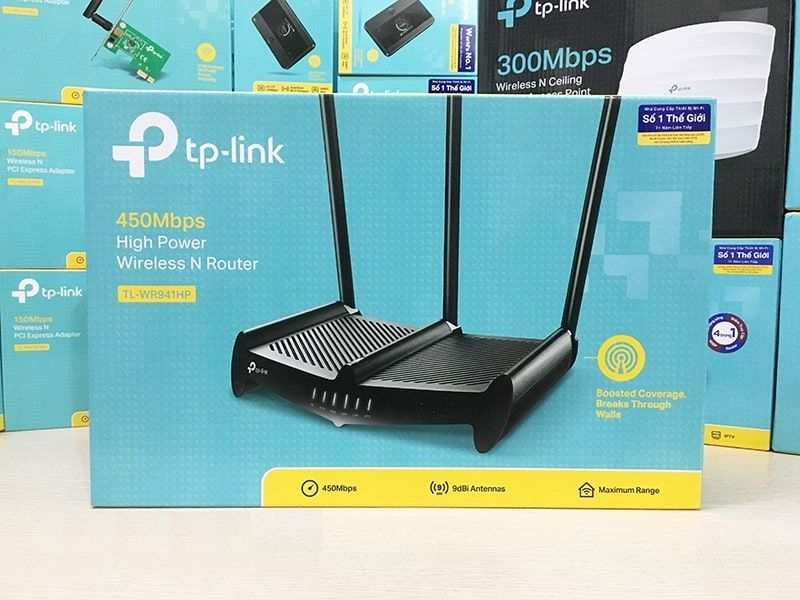 Bộ phát Wifi TP-Link TL-WR941HP 3 Râu, Xuyên tường