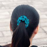  Kẹp tóc quặp tròn hoa vải lụa RYA 71412 