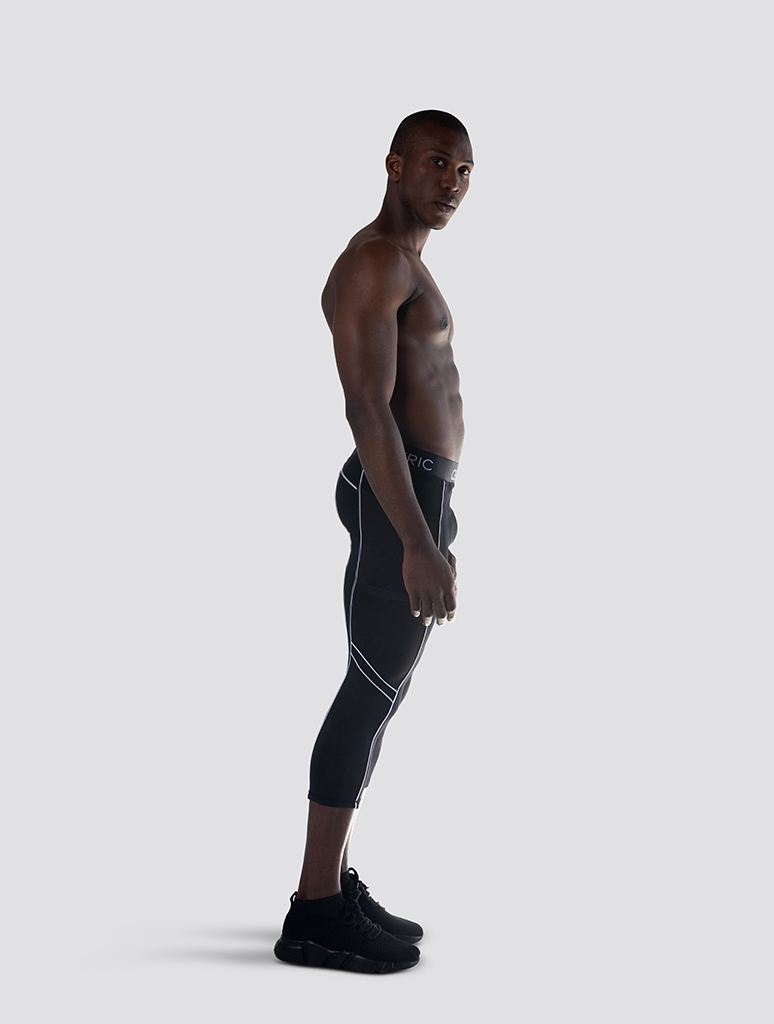 Mens Compression Pants 3/4 Shorts Sports Leggings Basketball Shorts Legging  Z2L0 | eBay