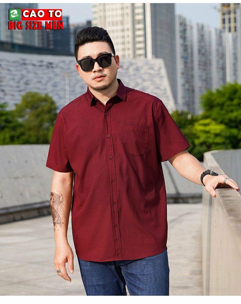 Mua Áo sơ mi ngắn tay việt tiến màu đỏ đô  Tiki