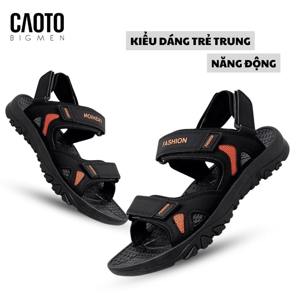  (Sandal Big Size) Sandal Fashion Đen Big Size - Quai hậu có thể tháo rời thành dép 