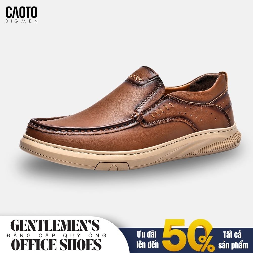  Giày Tây Xỏ Elegix Brown Big Size 