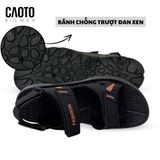  Sandal Nam Big Size Kino Black Orange – Quai Hậu Tháo Rời Tiện Lợi, Size 44–48 