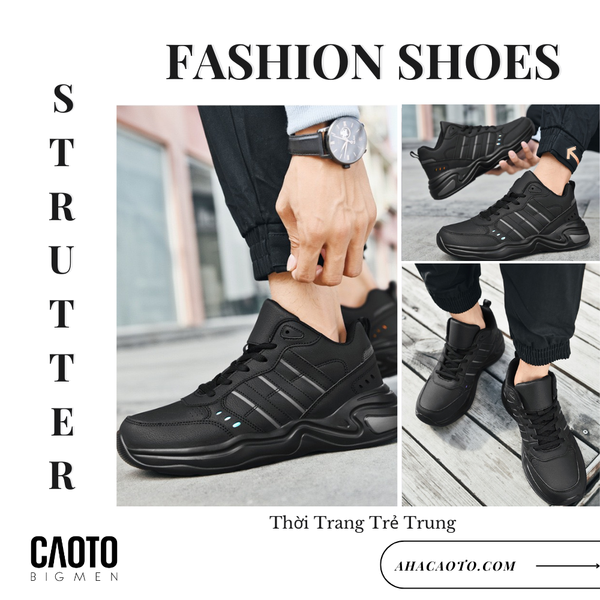  Giày Sneaker Strutter Full Black Big Size 
