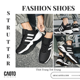  Giày Sneaker Strutter Đen Sọc Trắng Big Size Nam 