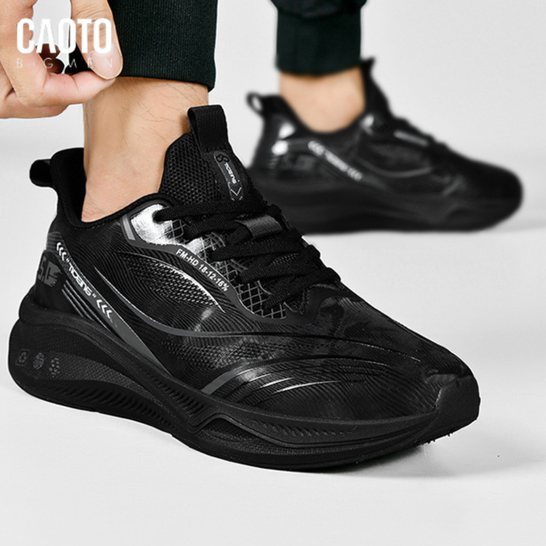 Giày Thể Thao Nam Big Size Aero Stride Full Black - Đế Êm Thoáng Khí, Size 46–50 