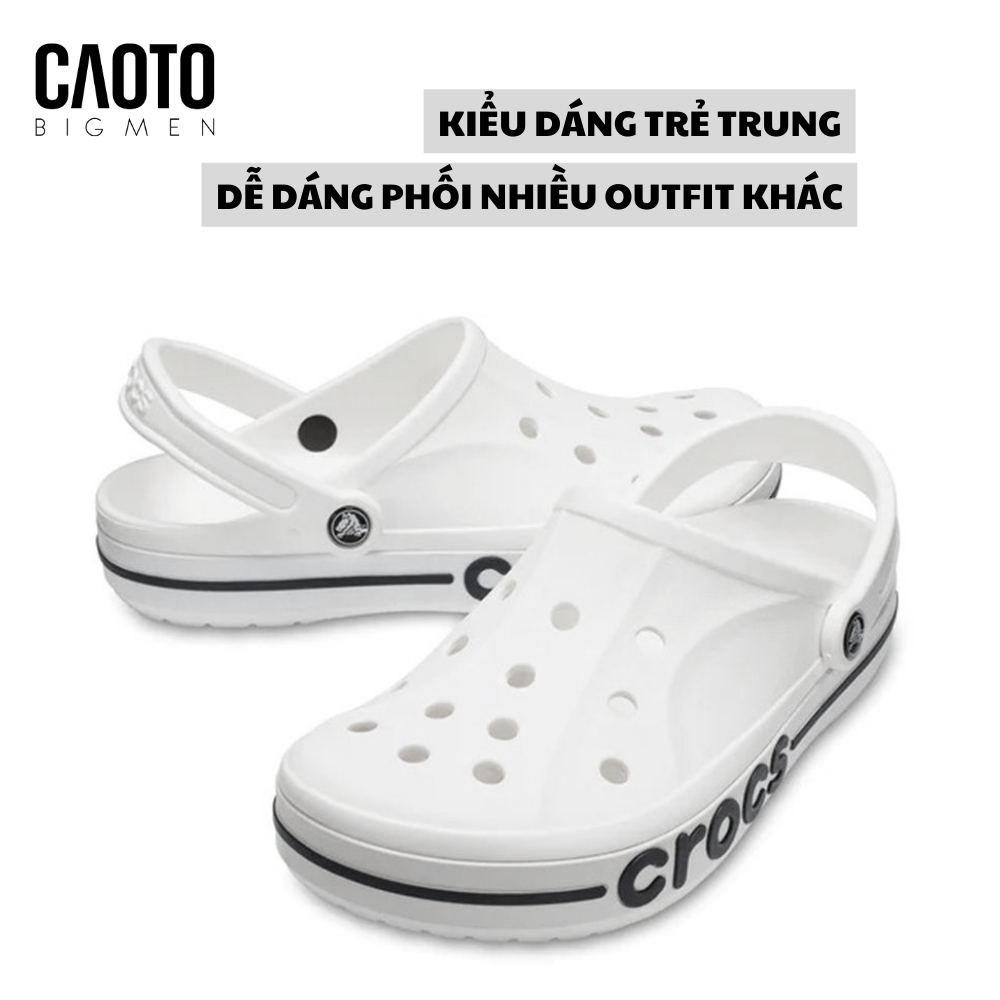  Dép Crocs Bayaband Màu Trắng Big Size 