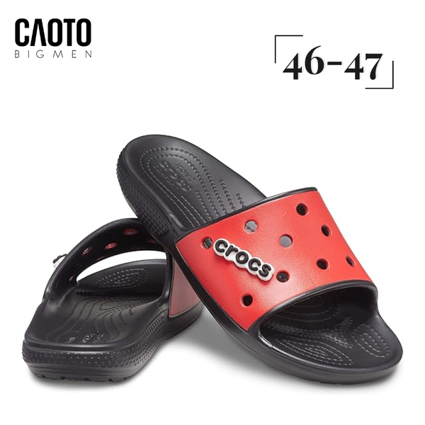  Dép Crocs Classic Color-Block Slide Đỏ Big Size 