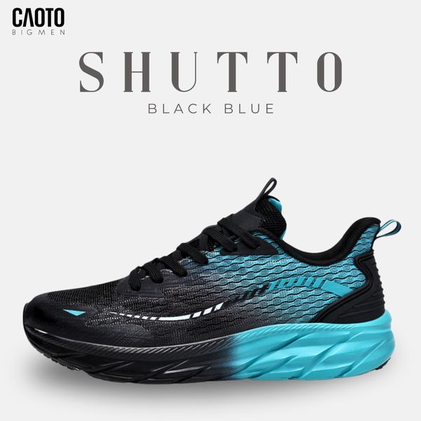 Giày Chạy Bộ Shutto Black Blue Runner Bigsize 