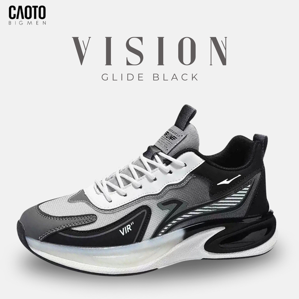 Giày Thể Thao Vision Glide Black-Gray Big Size 
