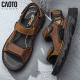  Sandal Dura Brown-Black Triangle Big Size Men 