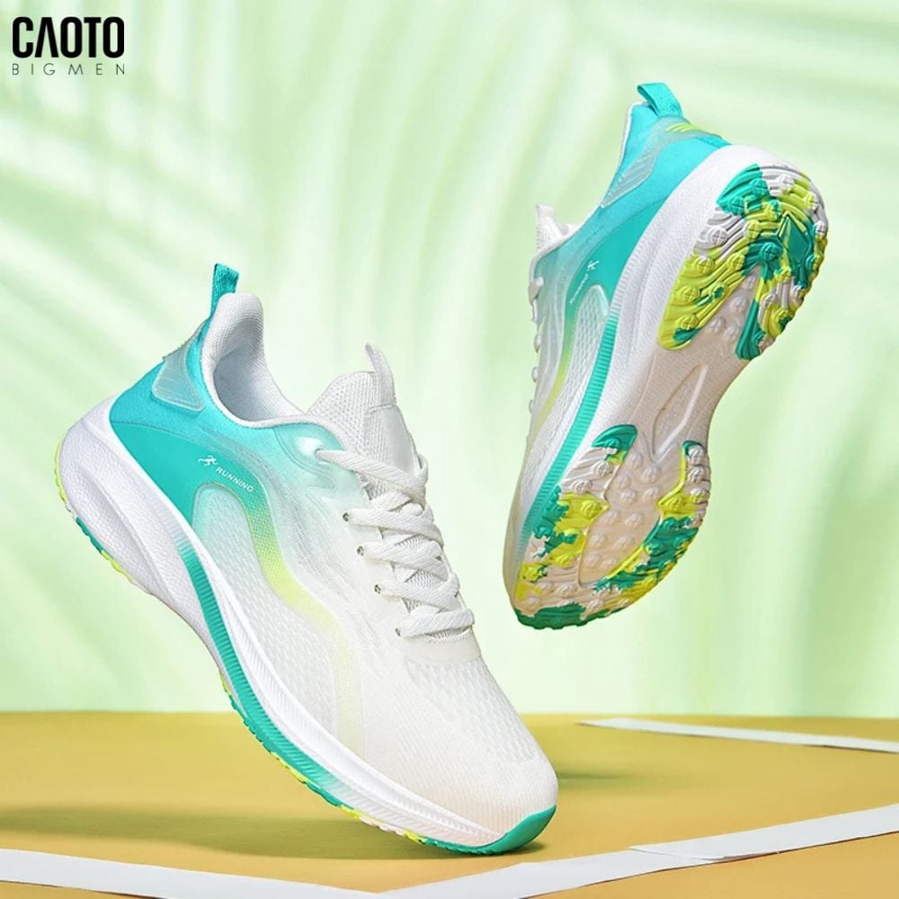  Giày Chạy Bộ Run Wave White & Teal Big Size 