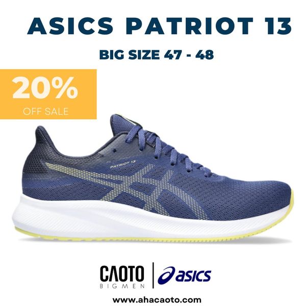  Giày Thể Thao Asics Patriot 13 Blue/Green Big Size 