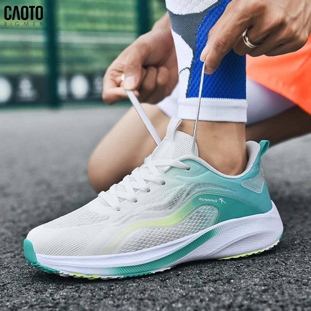  Giày Chạy Bộ Run Wave White & Teal Big Size 
