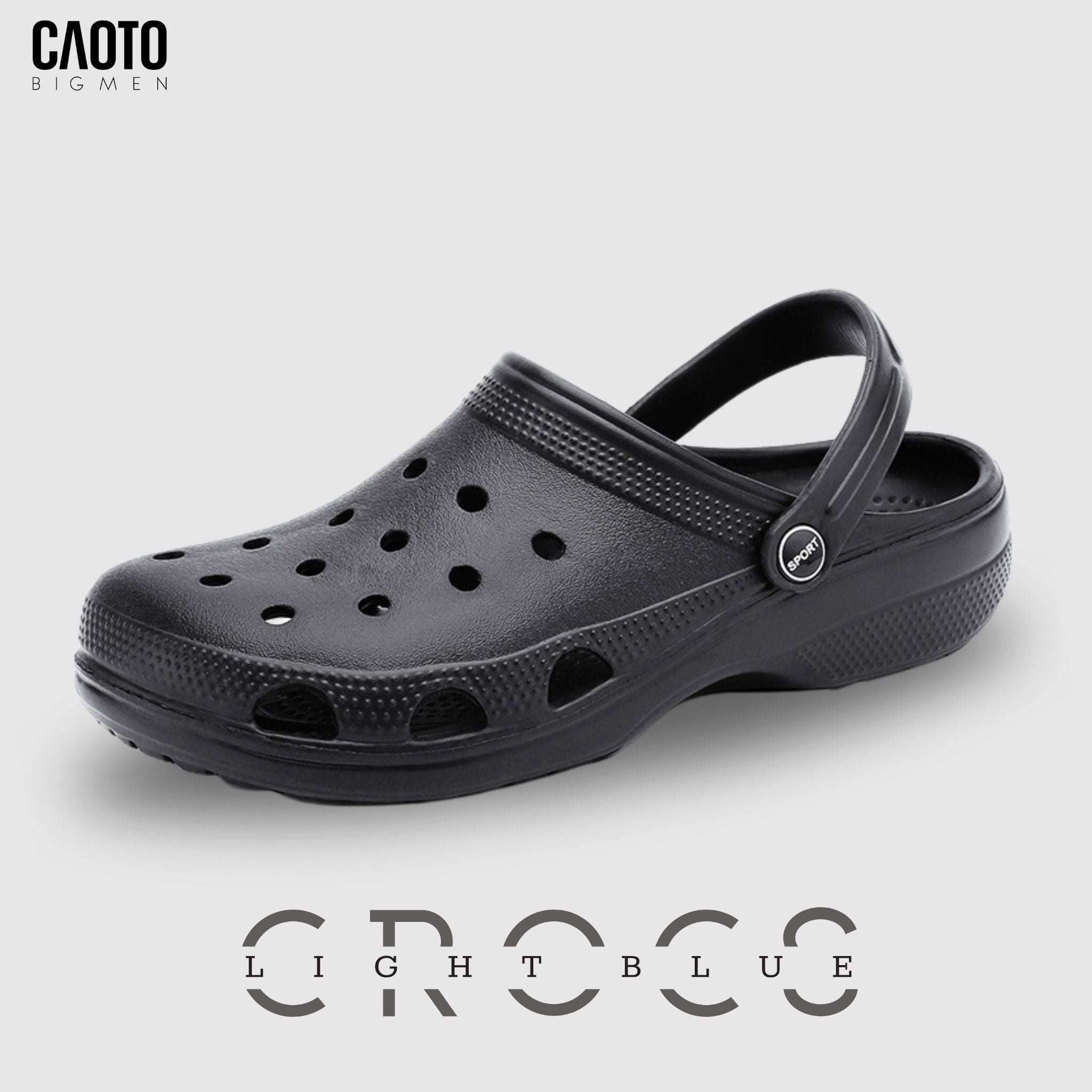  Dép Bít Mũi Cross Black Chống Trượt Big Size 45-48 