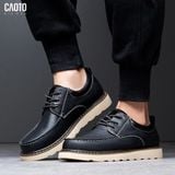  Giày Thời Trang Retro Leadther Black Big Size 