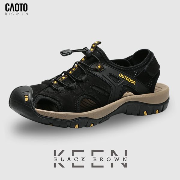  (SALE OFF) Sandal Bít Mũi Outdoor Màu Đen Big Size Men 