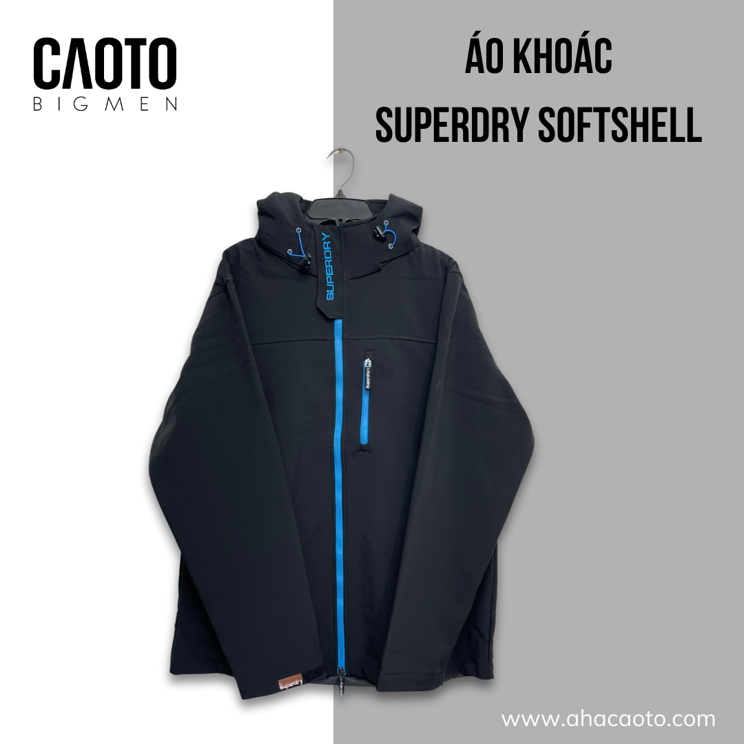  Áo Khoác SuperDry Windtrekker Đen Size Lớn XXXL 