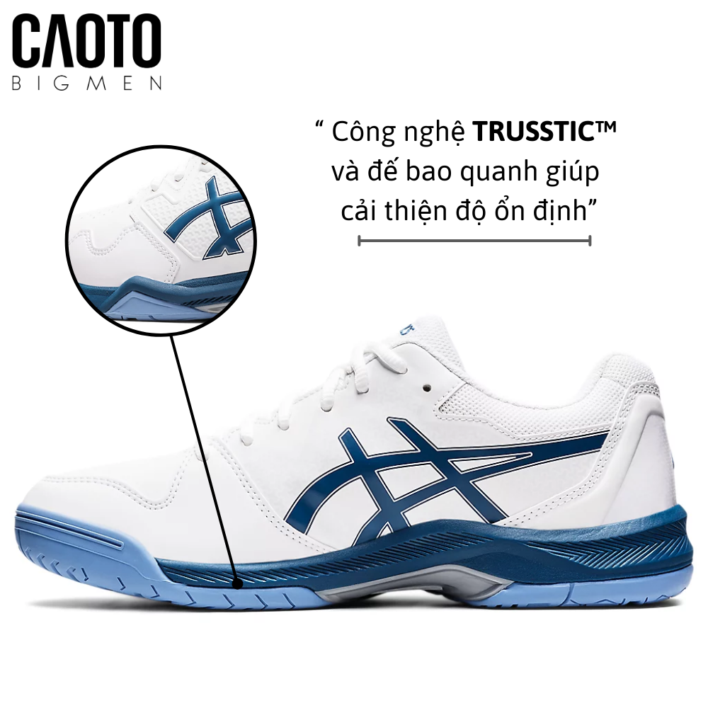  Giày Tennis Asics Gel-Dedicate 7 White Big Size 