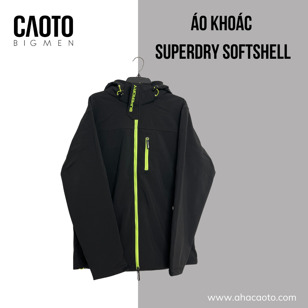  Áo Khoác SuperDry Windtrekker Đen Size Lớn XXXL 