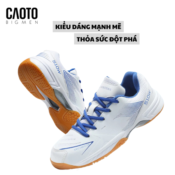  Giày Cầu Lông Bidan Badminton Màu Trắng Shoes Men Big Size 45 46 47 48 