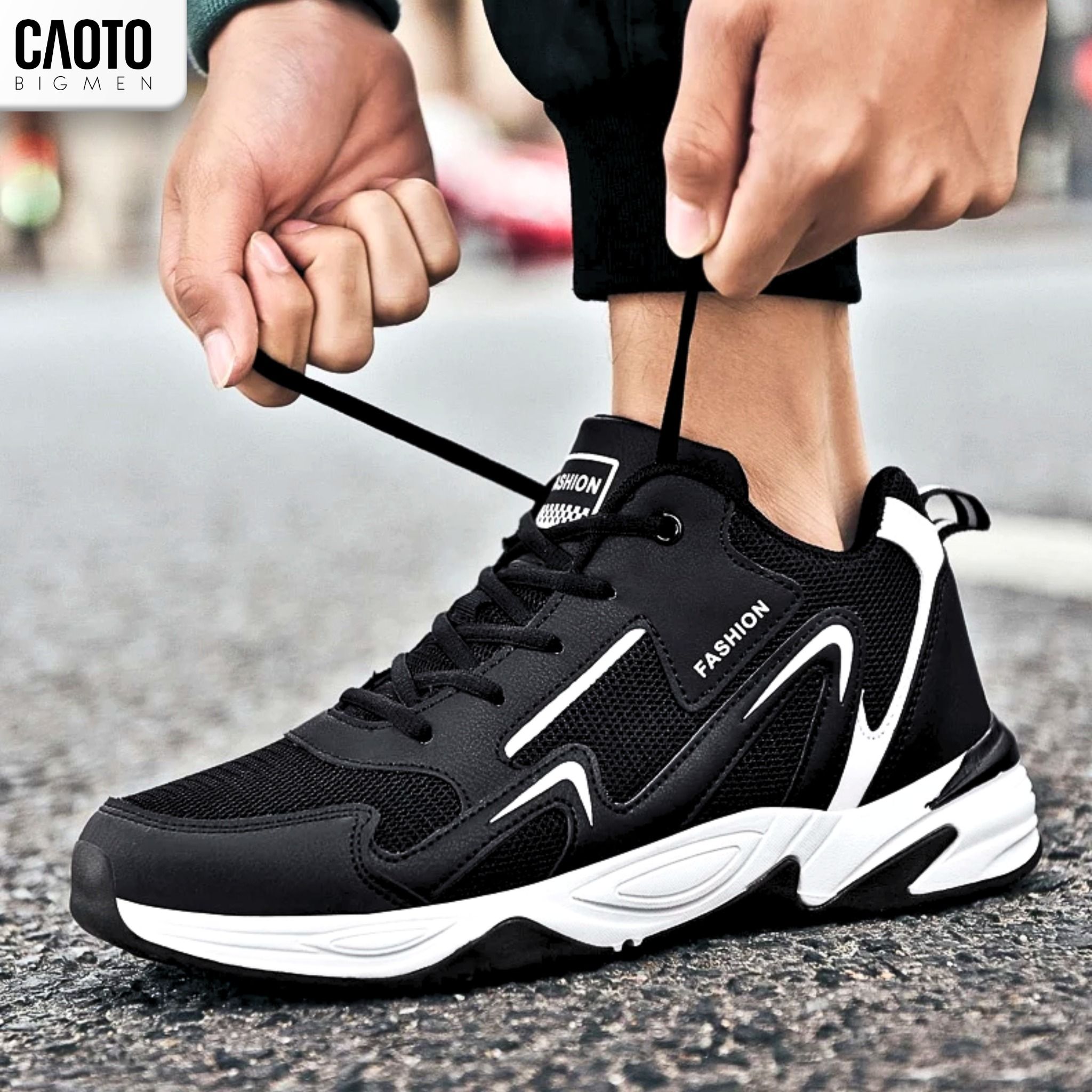  Giày Sneaker Dovi Black Big Size 