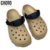  Dép ​​Clog Crocs Turbo Beige Black Big Size 