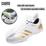  Giày Đá Banh Sân Cỏ Futsal MIDFN Màu Trắng Vàng Big Size 