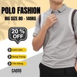  Áo Polo Đường Viền Sang Trọng Màu Xám Big Size 80-140KG 