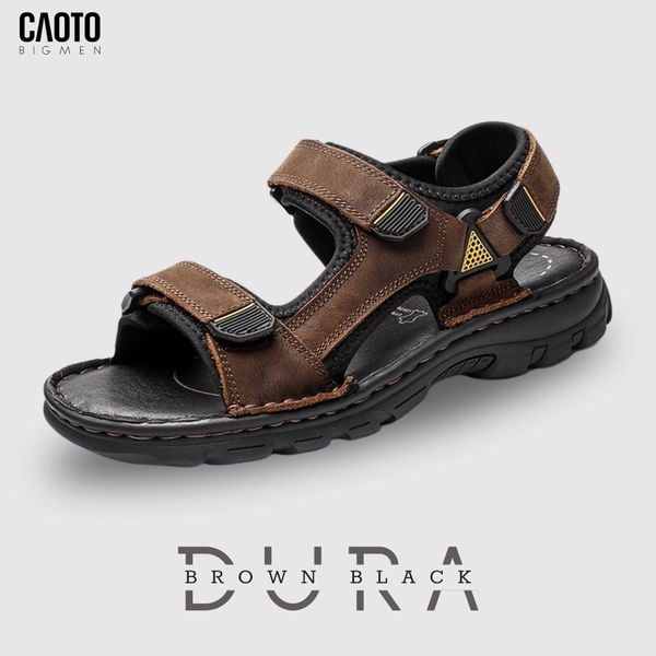 Sandal Dura Brown-Black Triangle Big Size Men 