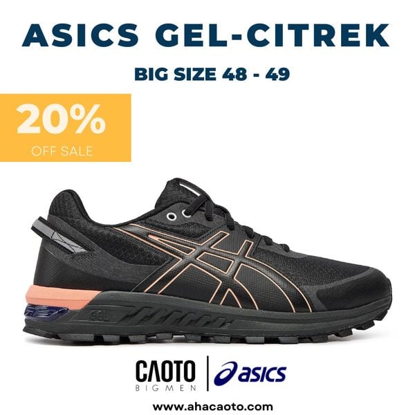  Giày Thể Thao Asics Gel Citrek Đen Cam Big Size 