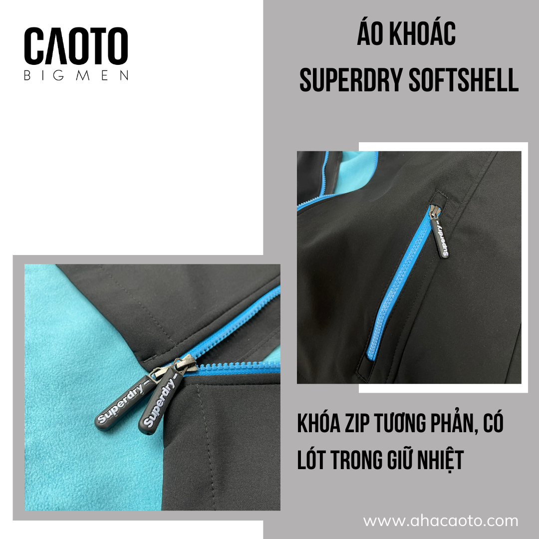  Áo Khoác SuperDry Windtrekker Đen Size Lớn XXXL 