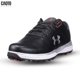  Giày Golf Under Armour UA Charged Medal RST Golf - Black/Metallic Silver Big Size 