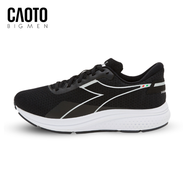  Giày Thể Thao Diadora PASSO 2 Black White Running Shoes Men Big Size 