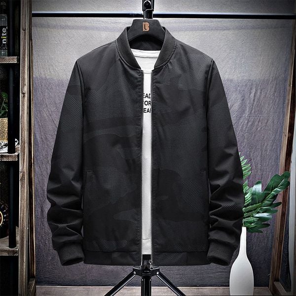  Áo khoác Bomber đen rằn ri thời trang Bigsize 60-100KG 