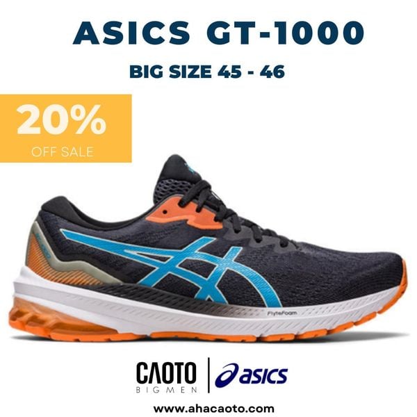  Giày Thể Thao Asics GT 1000 Blue/Orange Big Size 