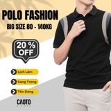 Áo Polo Đường Viền Sang Trọng Màu Đen Big Size 80-140KG 