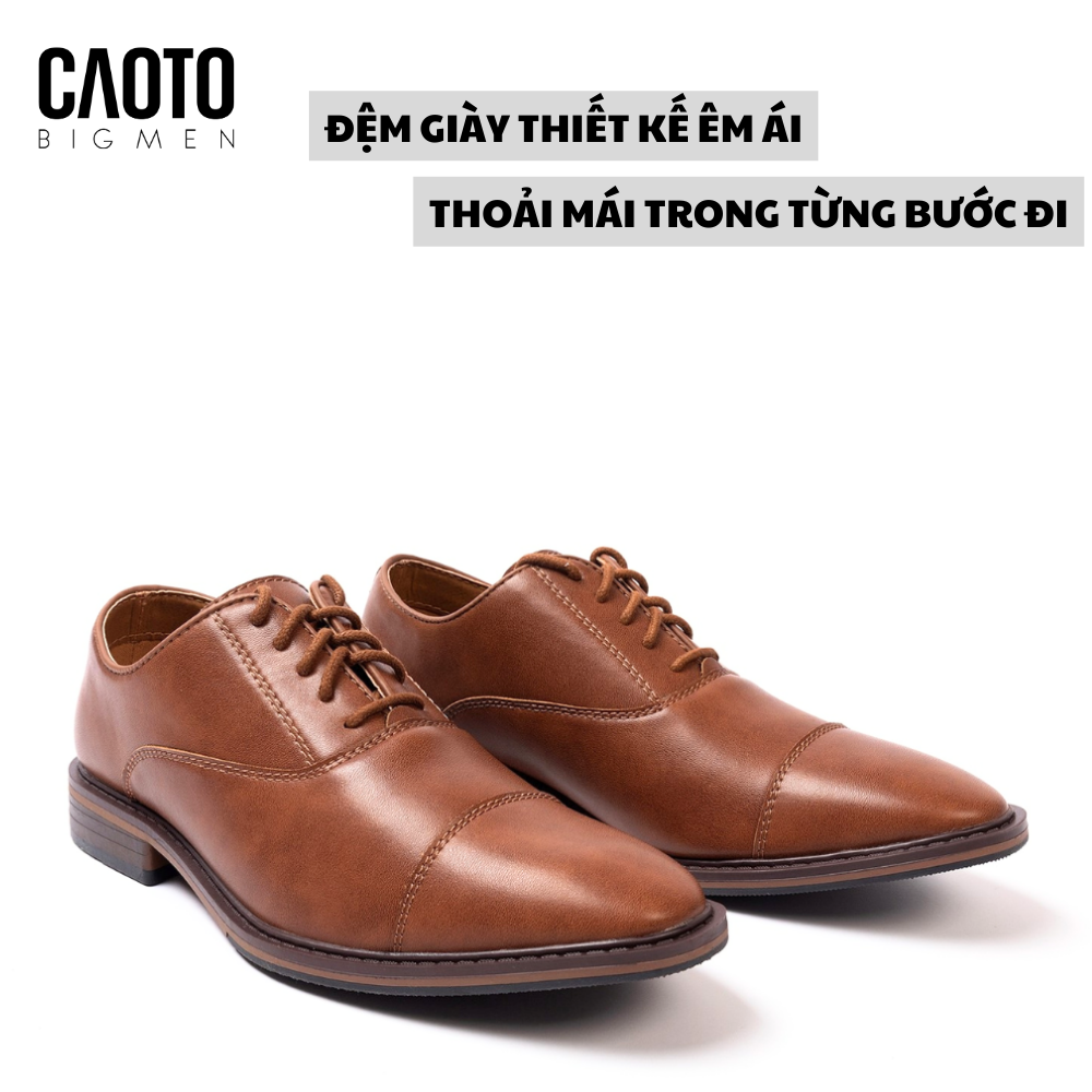  Giày Tây Steptoes Oxford Màu Nâu Dây Buộc Big Size 