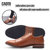  Giày Tây Steptoes Oxford Màu Nâu Dây Buộc Big Size 