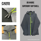  Áo Khoác SuperDry Windtrekker Xám Xước Size Lớn XXXL 