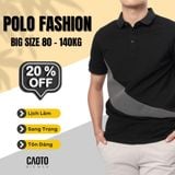 Áo Polo Thời Trang Sang Trọng Màu Đen Big Size 80-140KG 