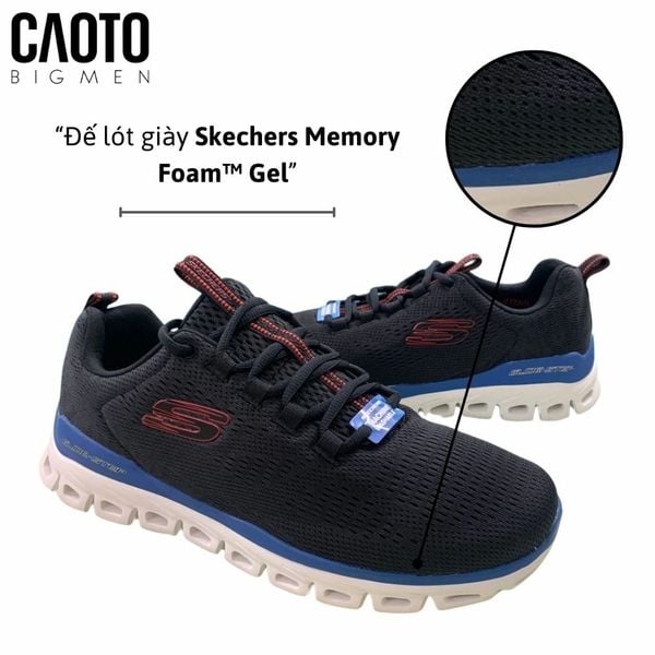  Giày Thể Thao Skechers Black Blue Big Size 