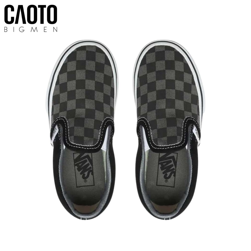  Giày Vans Classic Slip-On Checker Board Đen Big Size 