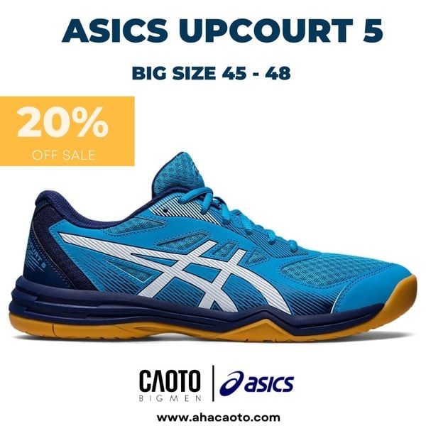  Giày Thể Thao Asics Up Court 5 Blue Big Size 