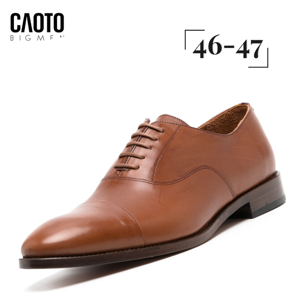  Giày Tây Steptoes Oxford Màu Nâu Dây Buộc Big Size 