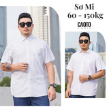  Áo Sơ Mi Nam Big Size Trắng Trơn Tay Ngắn – Form Rộng Thoải Mái Size 60–150kg 