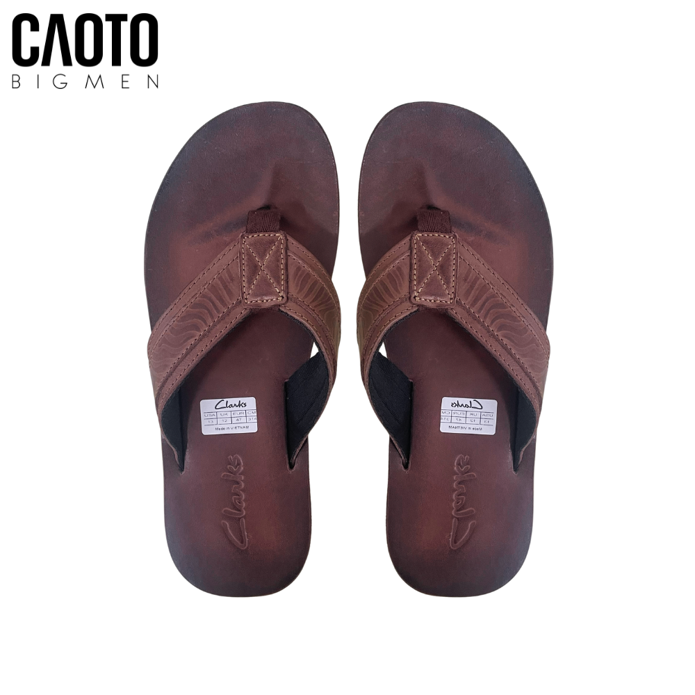  (Dép Kẹp) Clarks Nâu Big Size 